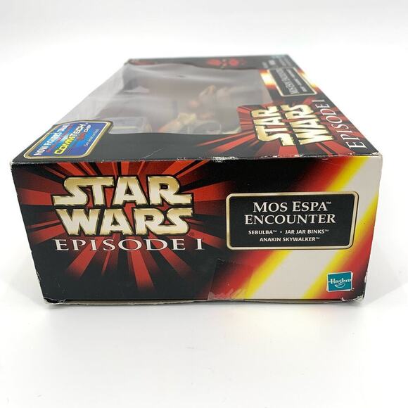 VTG 1999 Star Wars NIB Episode 1 Mos Espa Encounter Action Figures Jar Jar NOS - Picture 7 of 9